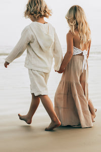 SS Girl's Bottoms Bella Maxi Pants (latte muslin)