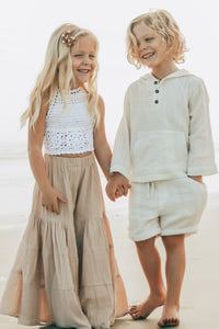 SS Girl's Bottoms Bella Maxi Pants (latte muslin)