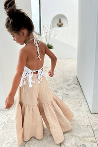 SS Girl's Bottoms Bella Maxi Pants (latte muslin)