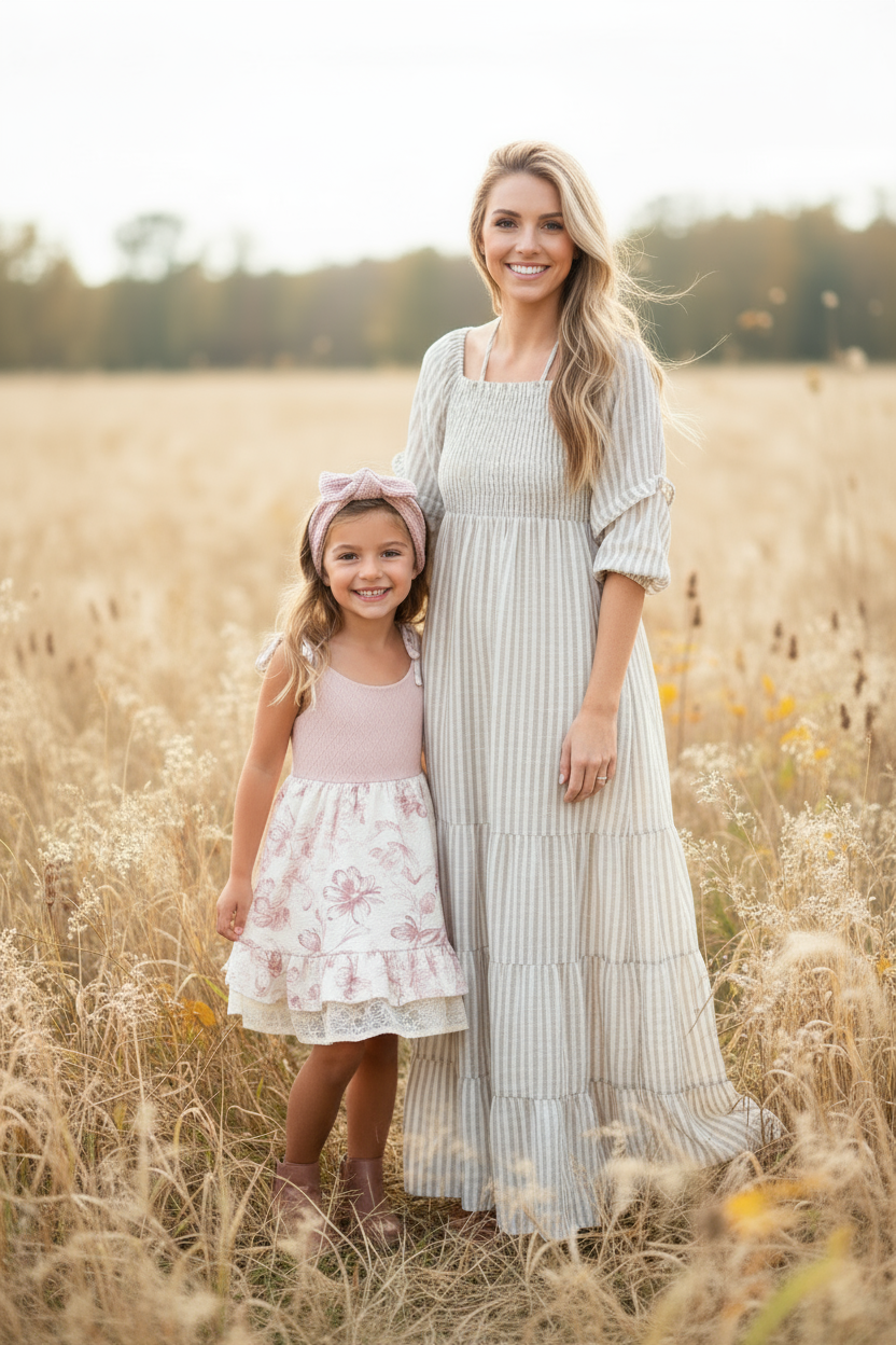 SS Girl's Dress Everleigh Dress (floret pink)