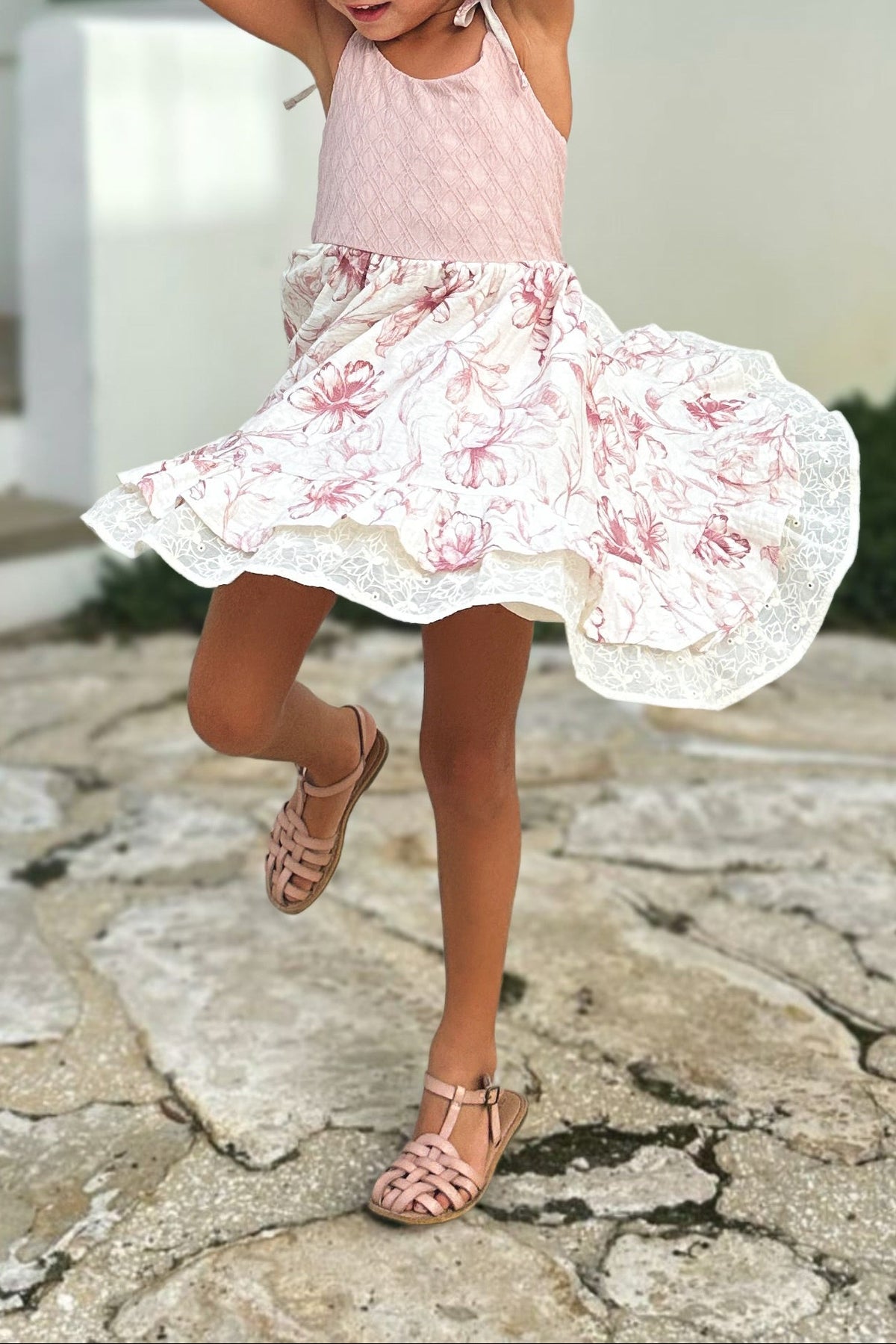 SS Girl's Dress Everleigh Dress (floret pink)