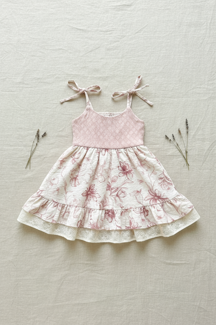 SS Girl's Dress Everleigh Dress (floret pink)