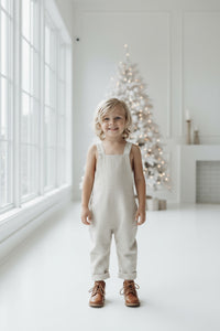 SS Boy's Romper Grady Romper (desert pinstripe linen) Holiday
