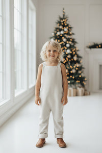SS Boy's Romper Grady Romper (desert pinstripe linen) Holiday