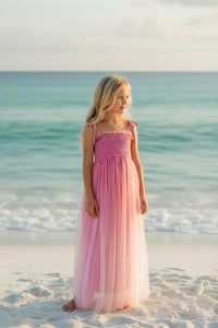 SS Girl's Dress Isa Maxi (pink ombre tulle)