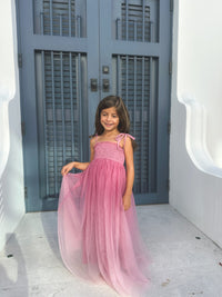 SS Girl's Dress Isa Maxi (pink ombre tulle)