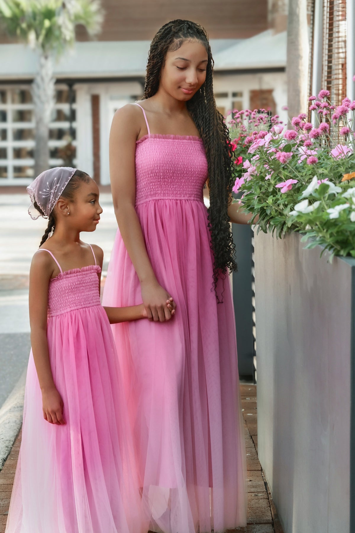 SS Girl's Dress Isa Maxi (pink ombre tulle)