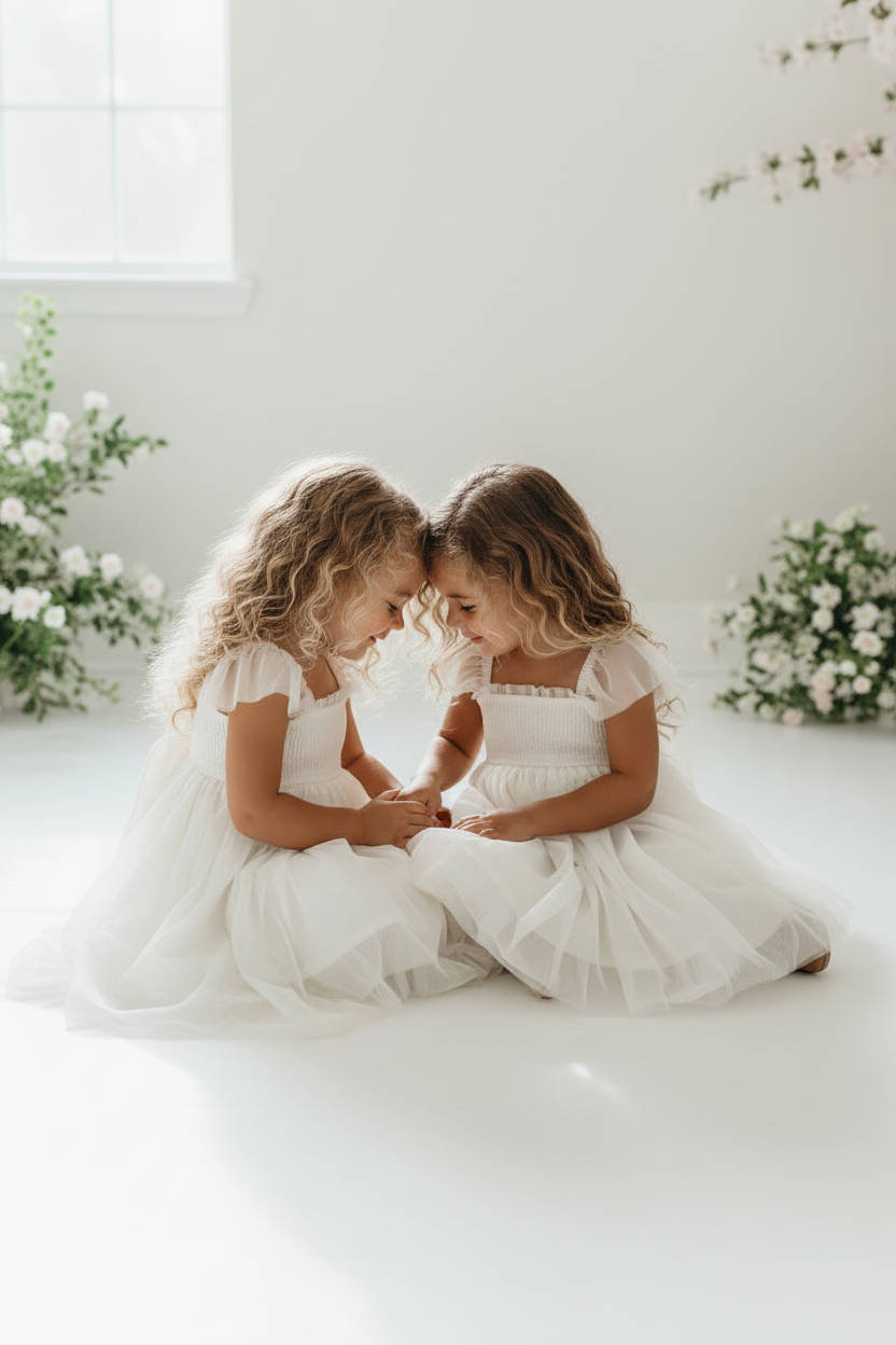 SS Girl's Dress Juliet Dress (antique ivory tulle)