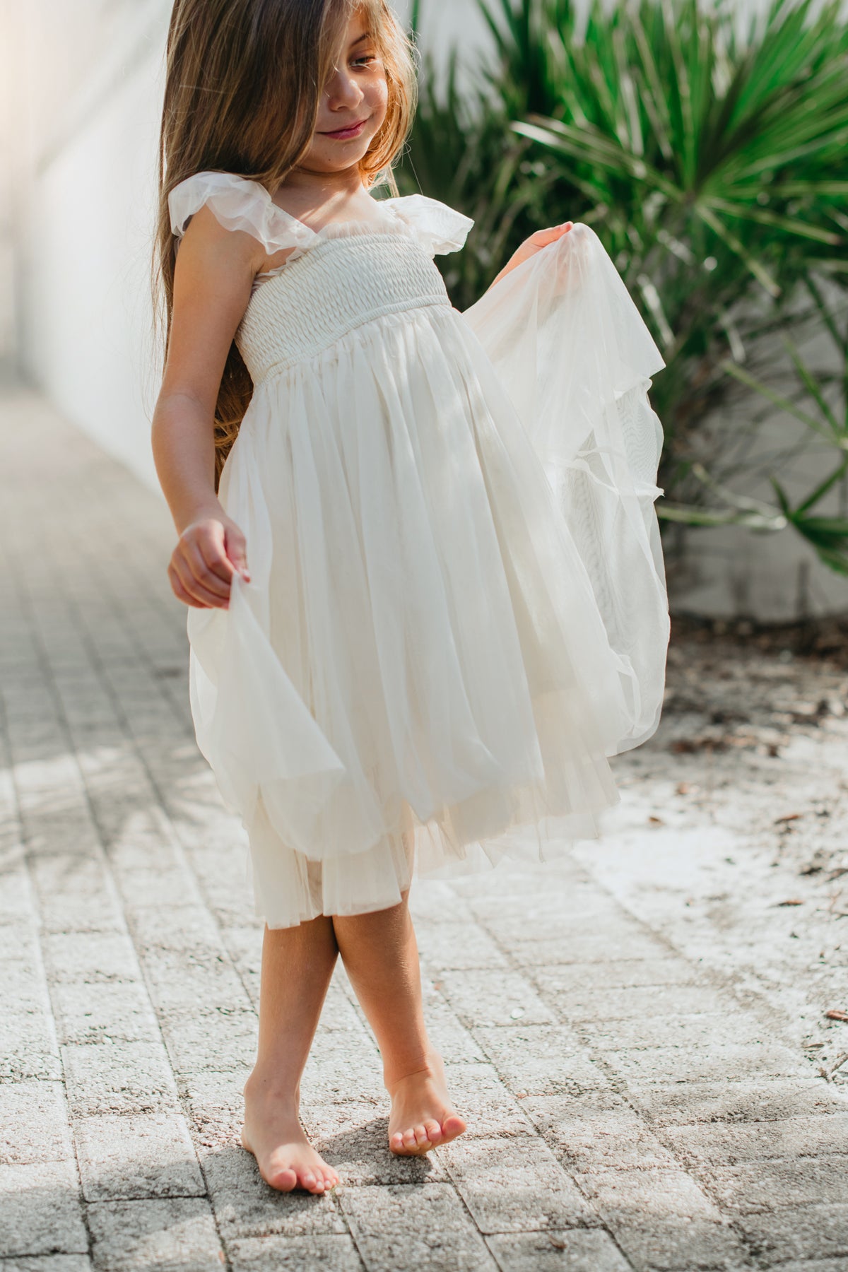 SS Girl's Dress Juliet Dress (antique ivory tulle)