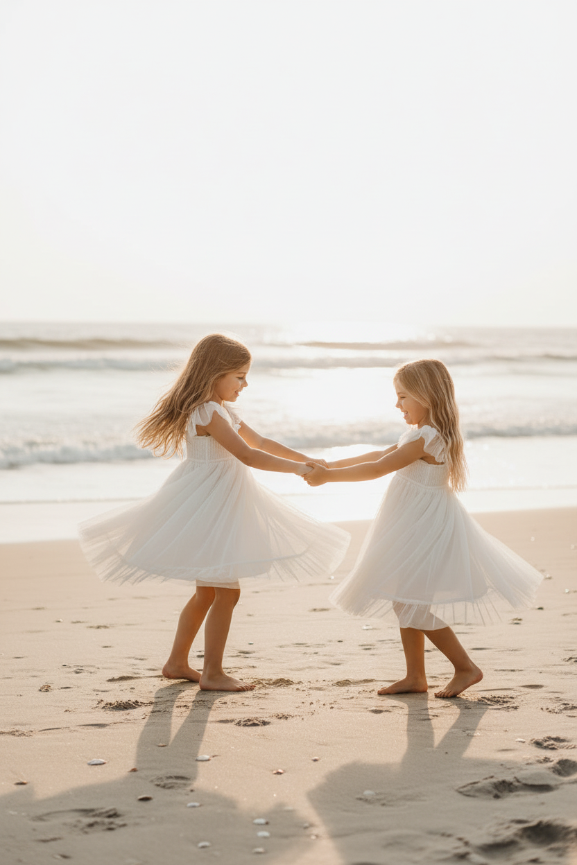 SS Girl's Dress Juliet Dress (antique ivory tulle)