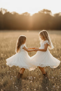 SS Girl's Dress Juliet Dress (antique ivory tulle)