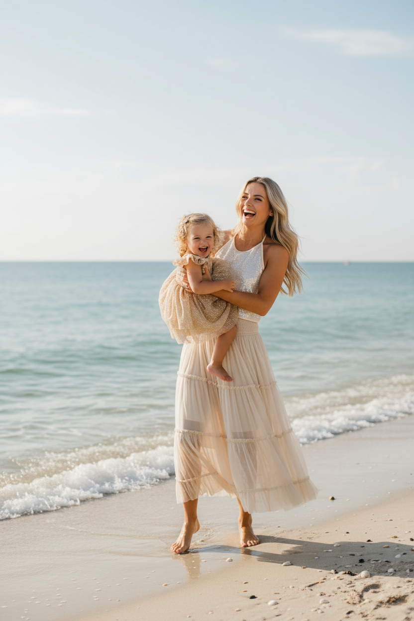 SS Girl's Dress Juliet Dress (sequin gold tulle)