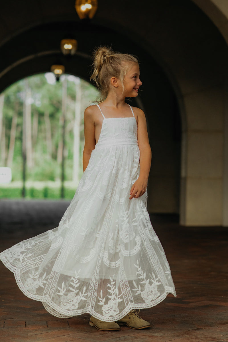 Madeline Lace Dress (white) – INDIE BLUE