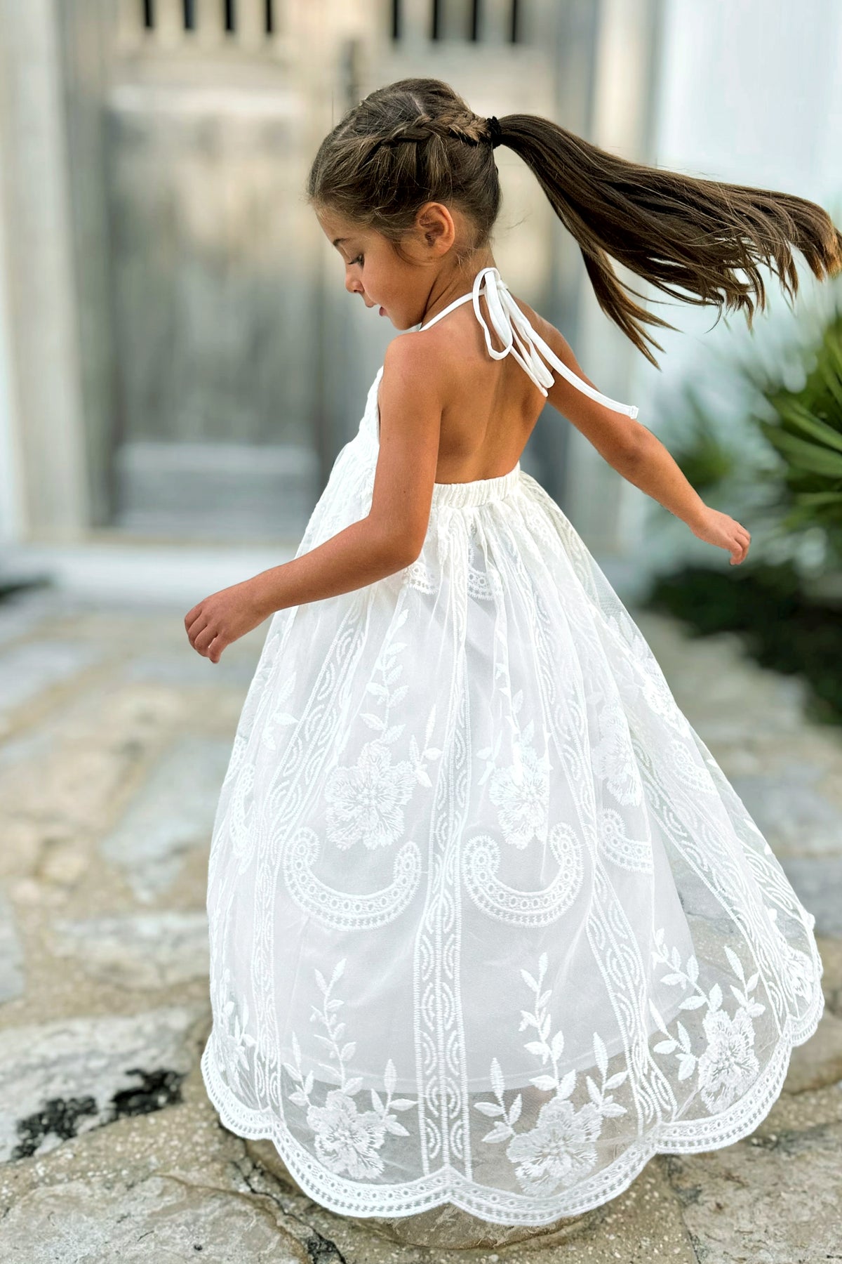 SS Girl's Dress Madeline Lace Dress (white)