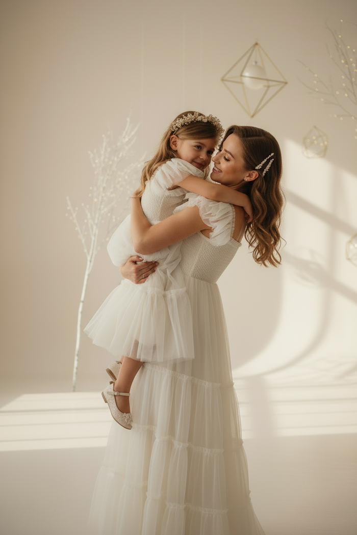 SS Girl's Dress Marabella Dress (antique ivory tulle)