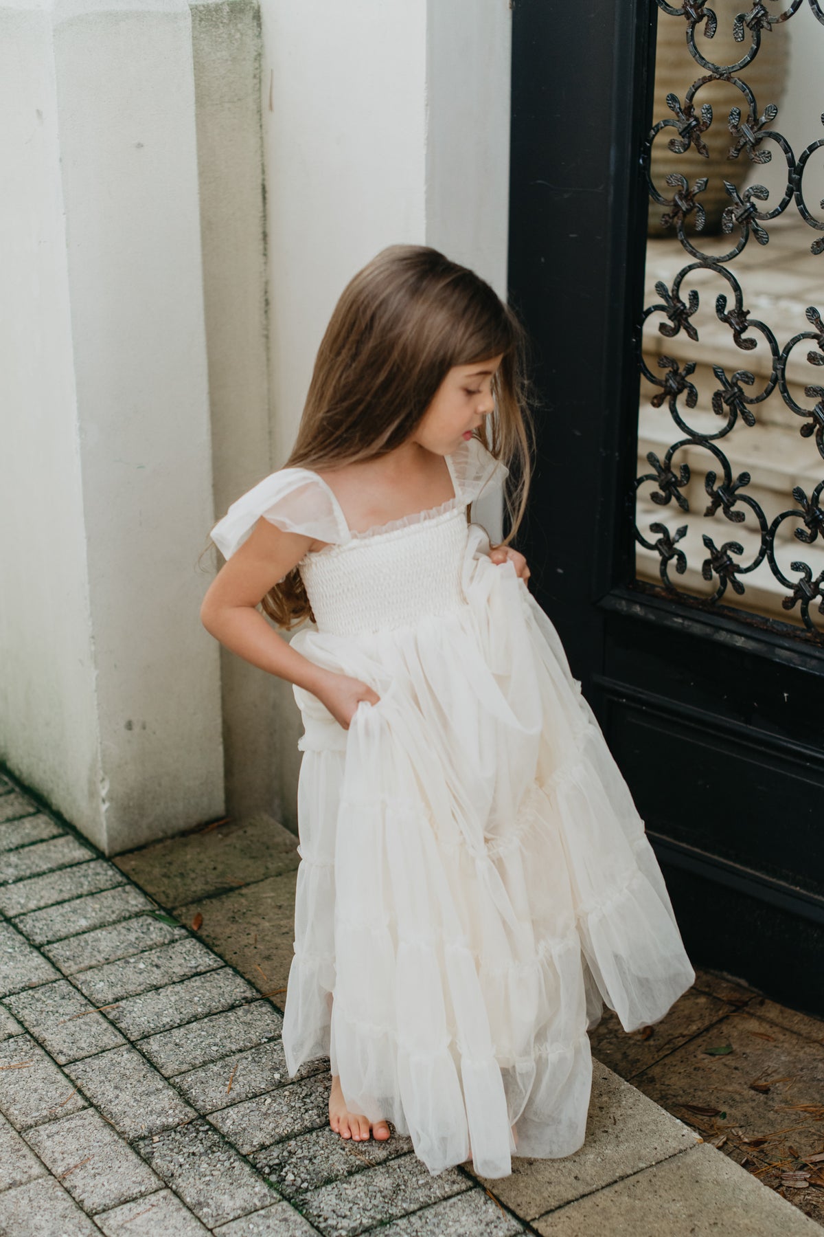 SS Girl's Dress Marabella Dress (antique ivory tulle)