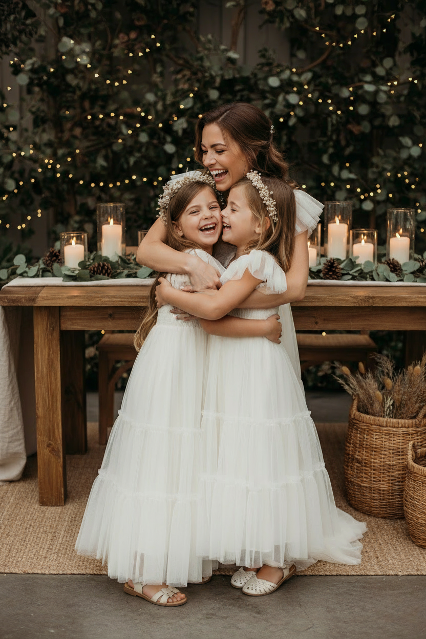 SS Girl's Dress Marabella Dress (antique ivory tulle)