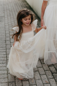 SS Girl's Dress Marabella Dress (antique ivory tulle)