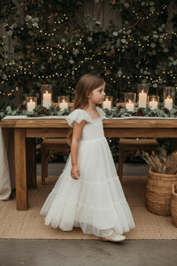 SS Girl's Dress Marabella Dress (antique ivory tulle)