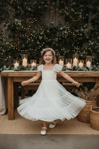 SS Girl's Dress Marabella Dress (antique ivory tulle)