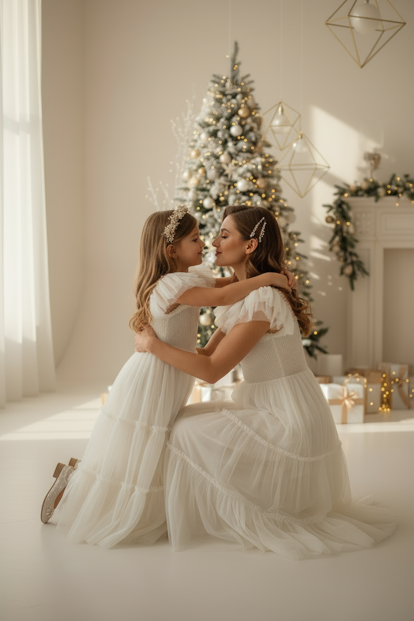 SS Girl's Dress Marabella Dress (antique ivory tulle)