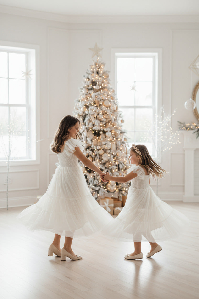 SS Girl's Dress Marabella Dress (antique ivory tulle)