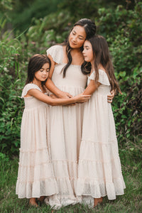 SS Girl's Dress Marabella Dress (natural swiss dot)