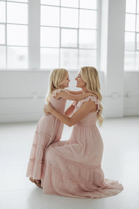 SS Girl's Dress Marabella Dress (petal pink swiss dot)