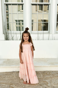 SS Girl's Dress Marabella Dress (petal pink swiss dot)