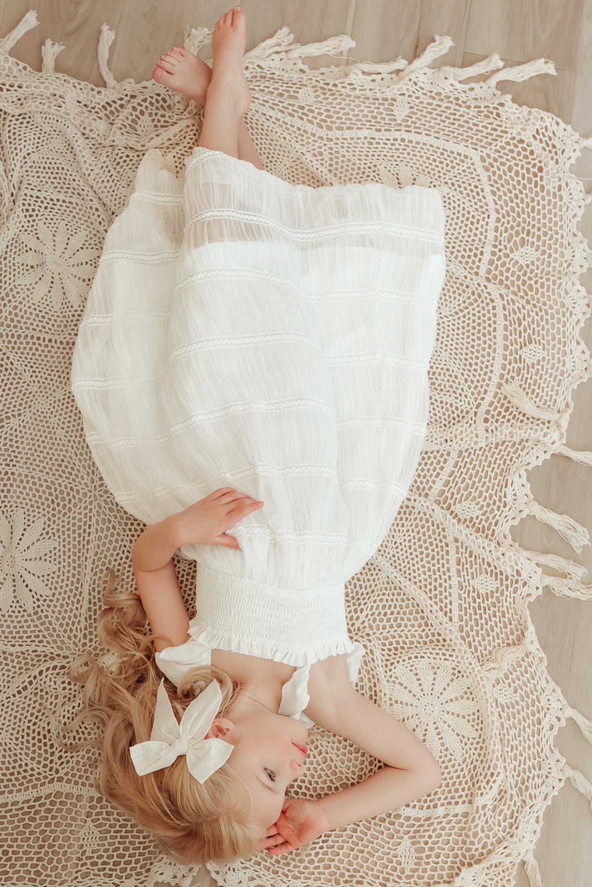 SS Girl's Dress Marabella Dress (white chiffon)