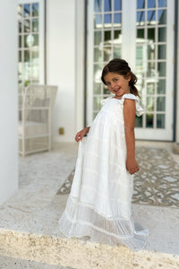 SS Girl's Dress Marabella Dress (white chiffon)