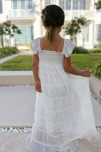 SS Girl's Dress Marabella Dress (white chiffon)