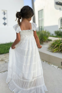 SS Girl's Dress Marabella Dress (white chiffon)