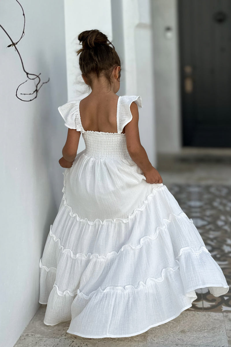 Marabella Dress (white muslin) SUMMER SALE 2T