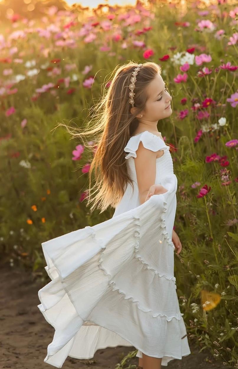 SS Girl's Dress Marabella Dress (white muslin)