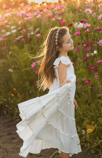 SS Girl's Dress Marabella Dress (white muslin)