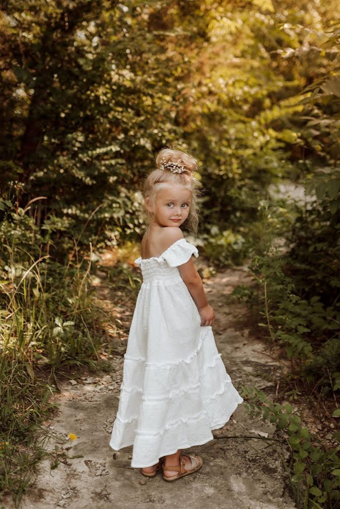 SS Girl's Dress Marabella Dress (white muslin) SUMMER SALE