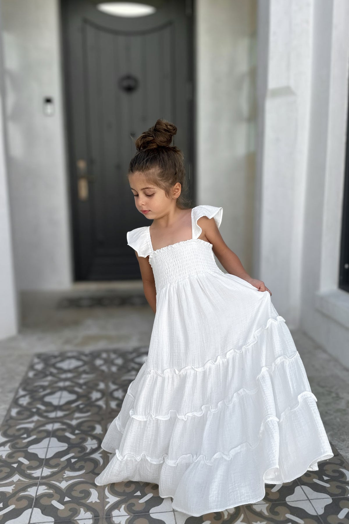 SS Girl's Dress Marabella Dress (white muslin)