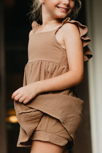 SS Girl's Bottoms Petal Bloomers (mocha muslin)