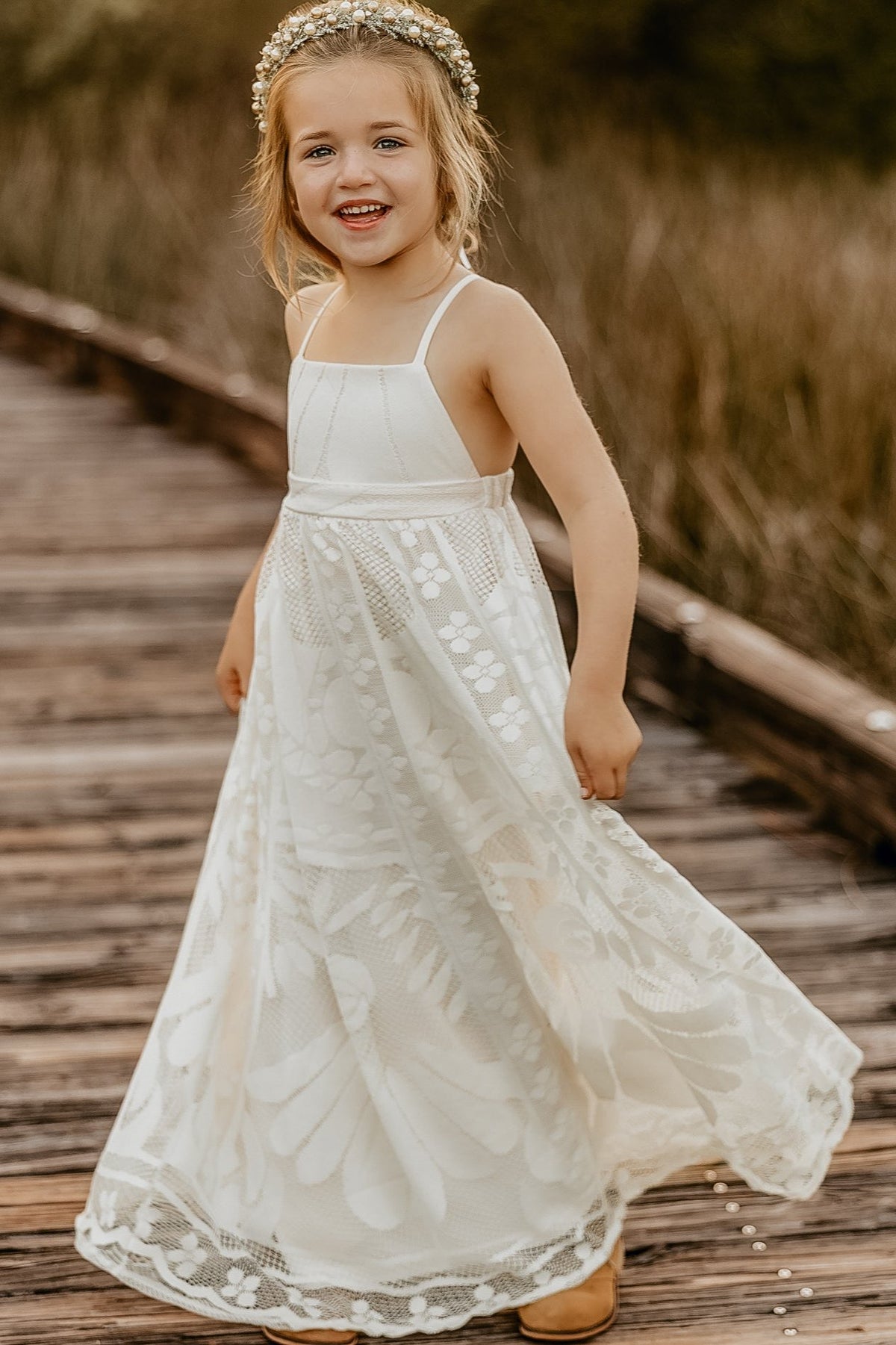 SS Girl's Dress Phoebe Lace Dress (ivory)