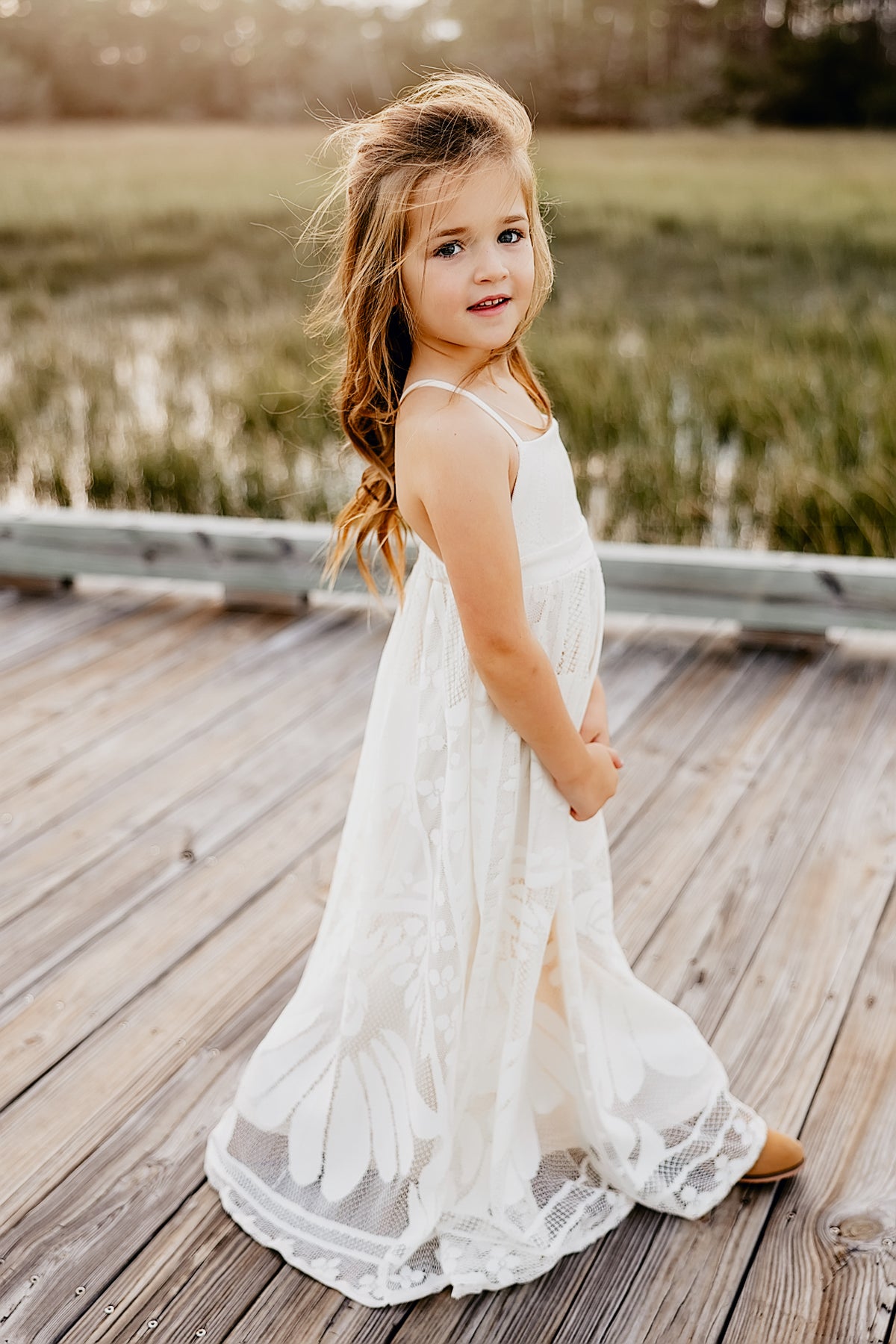 SS Girl's Dress Phoebe Lace Dress (ivory)