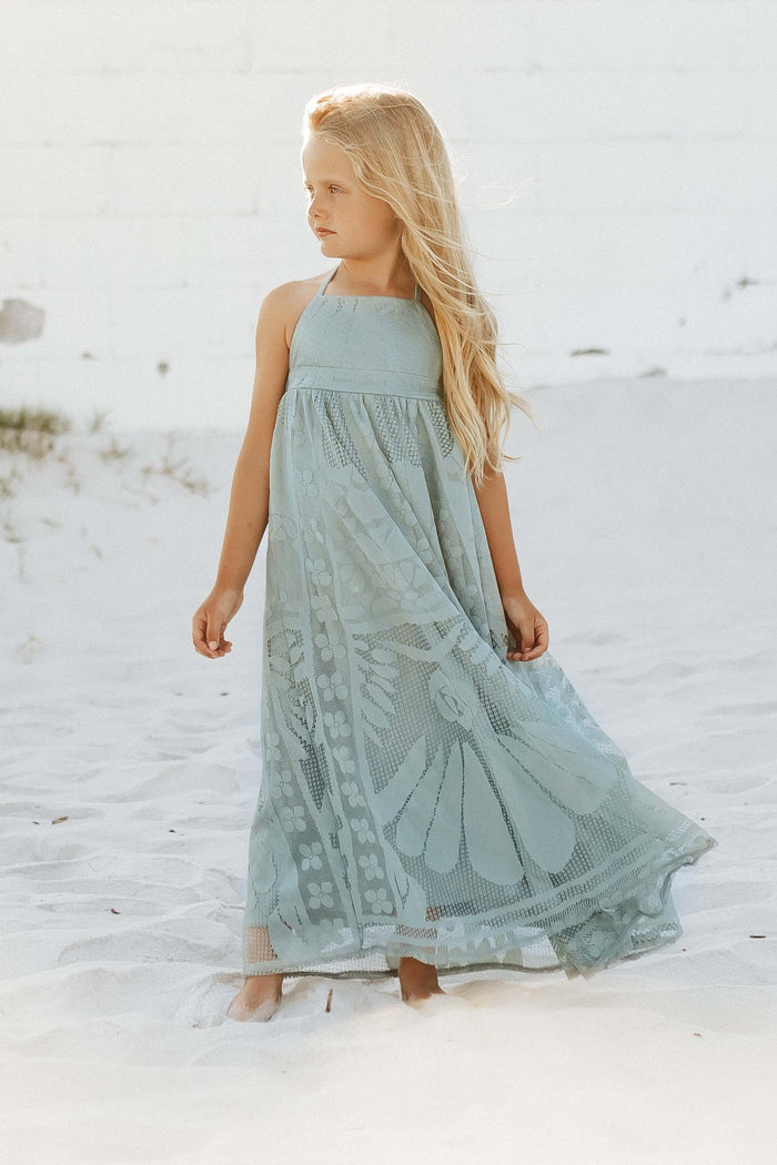 SS Girl's Dress Phoebe Lace Dress (soft teal)