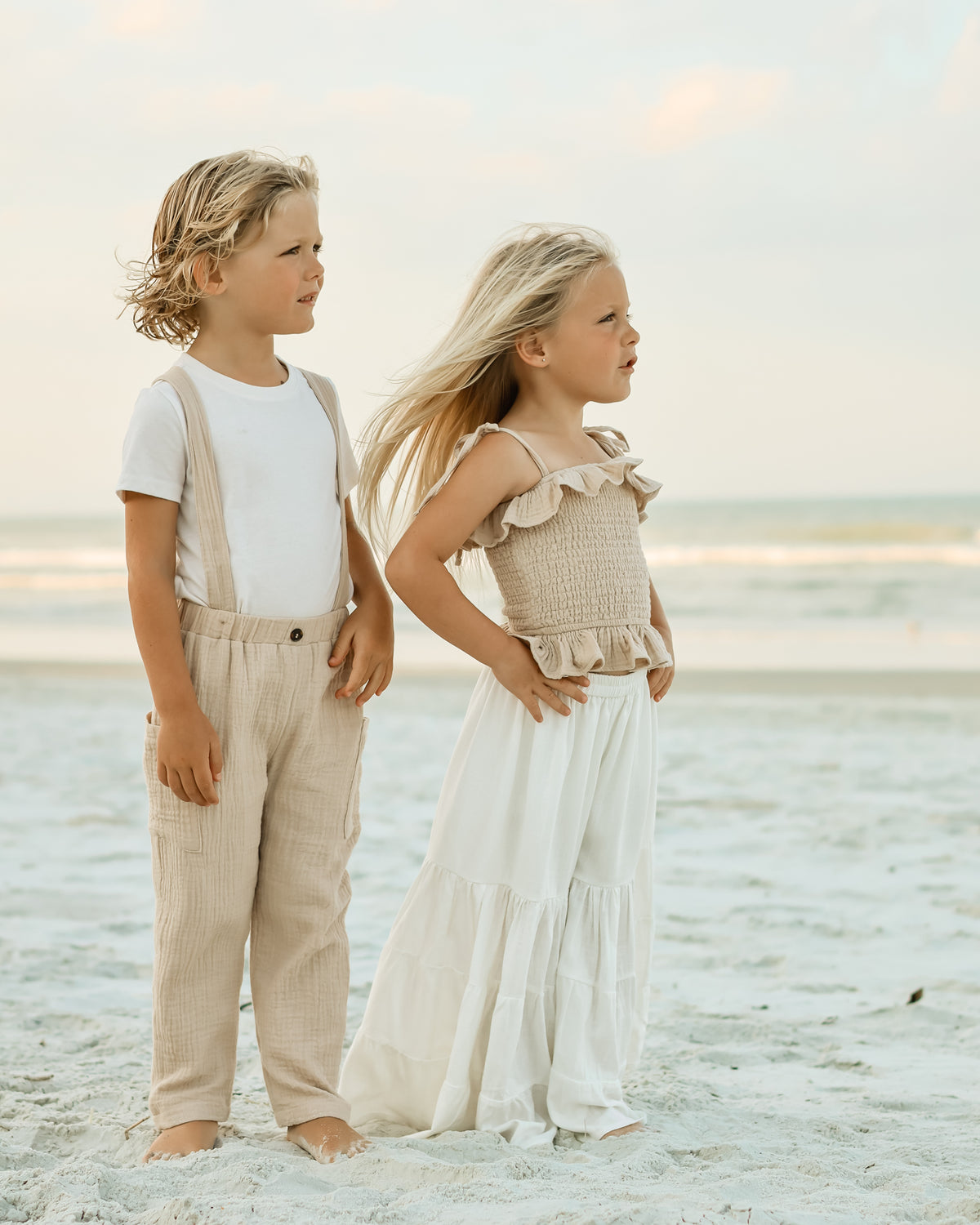 SS Girl's Top Vivi Top (latte muslin)