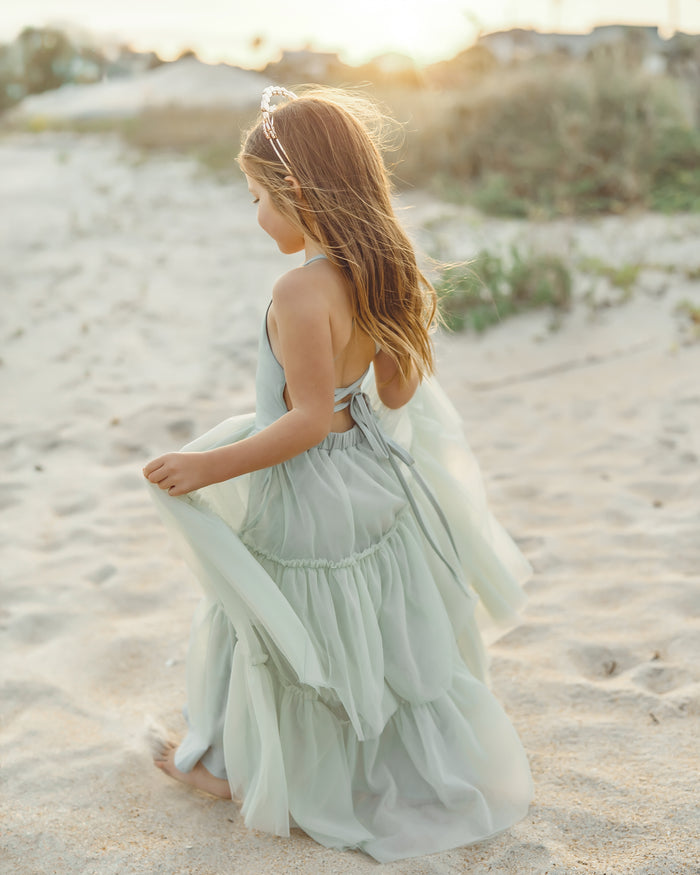 SS Girl's Dress Wendy Dress (mint tulle)