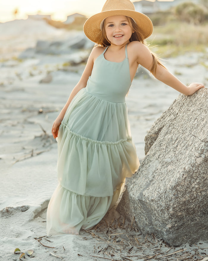 SS Girl's Dress Wendy Dress (mint tulle)