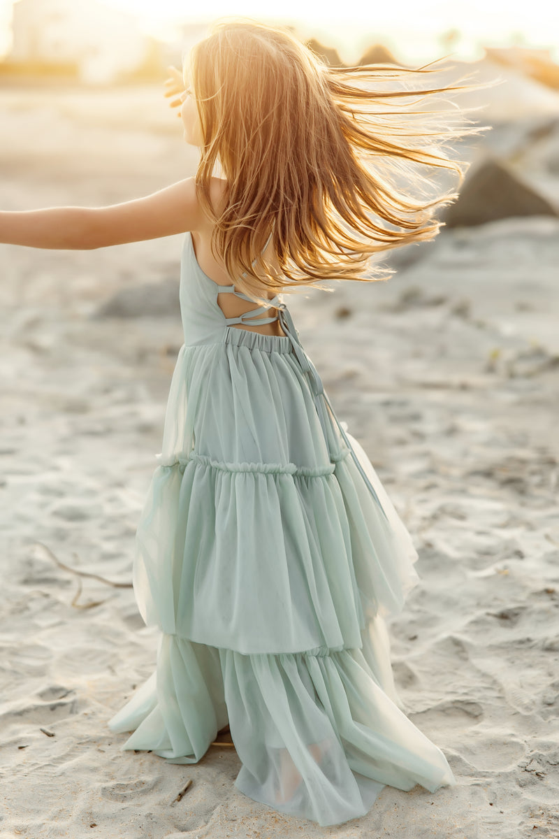 Wendy Dress (mint tulle)  INDIE BLUE
