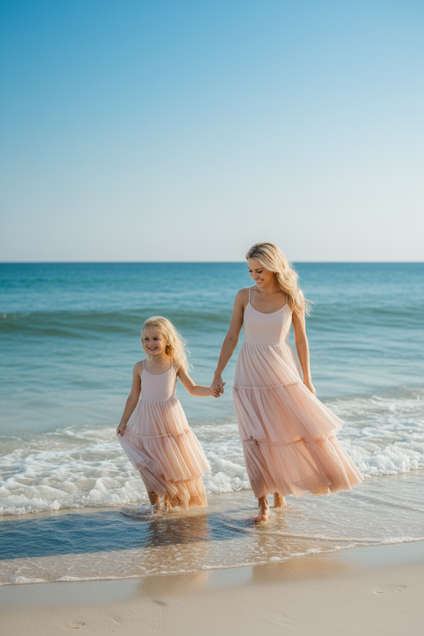 SS Girl's Dress Wendy Dress (soft pink tulle)