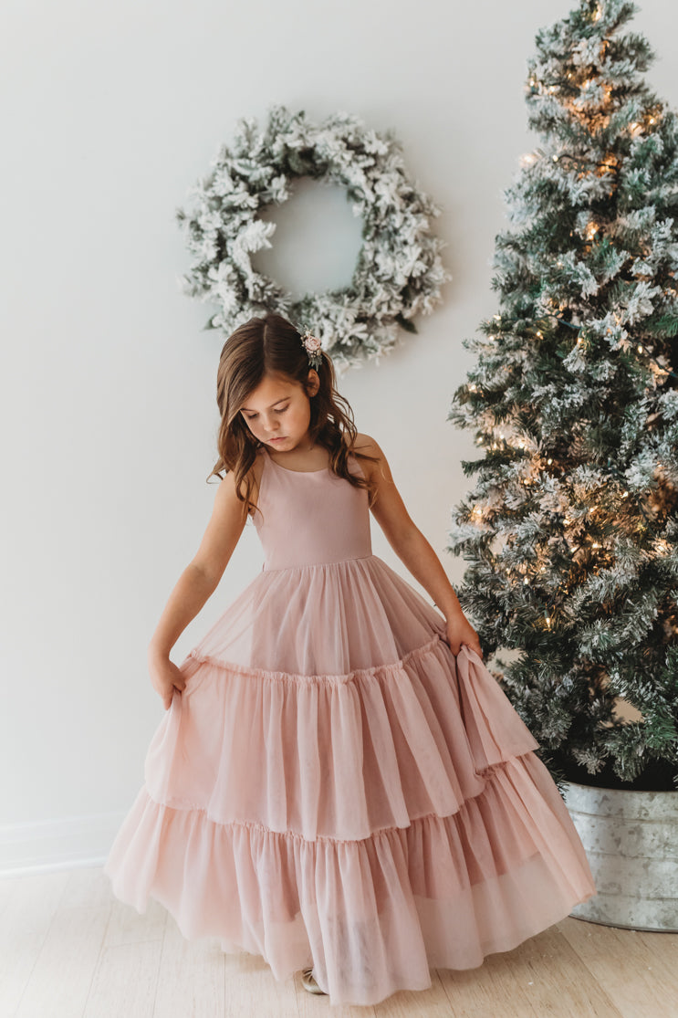 SS Girl's Dress Wendy Dress (soft pink tulle)
