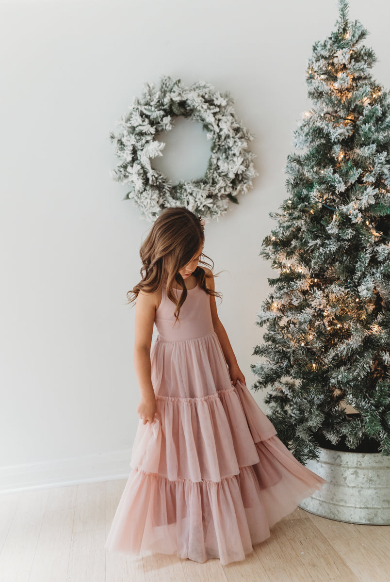 SS Girl's Dress Wendy Dress (soft pink tulle)