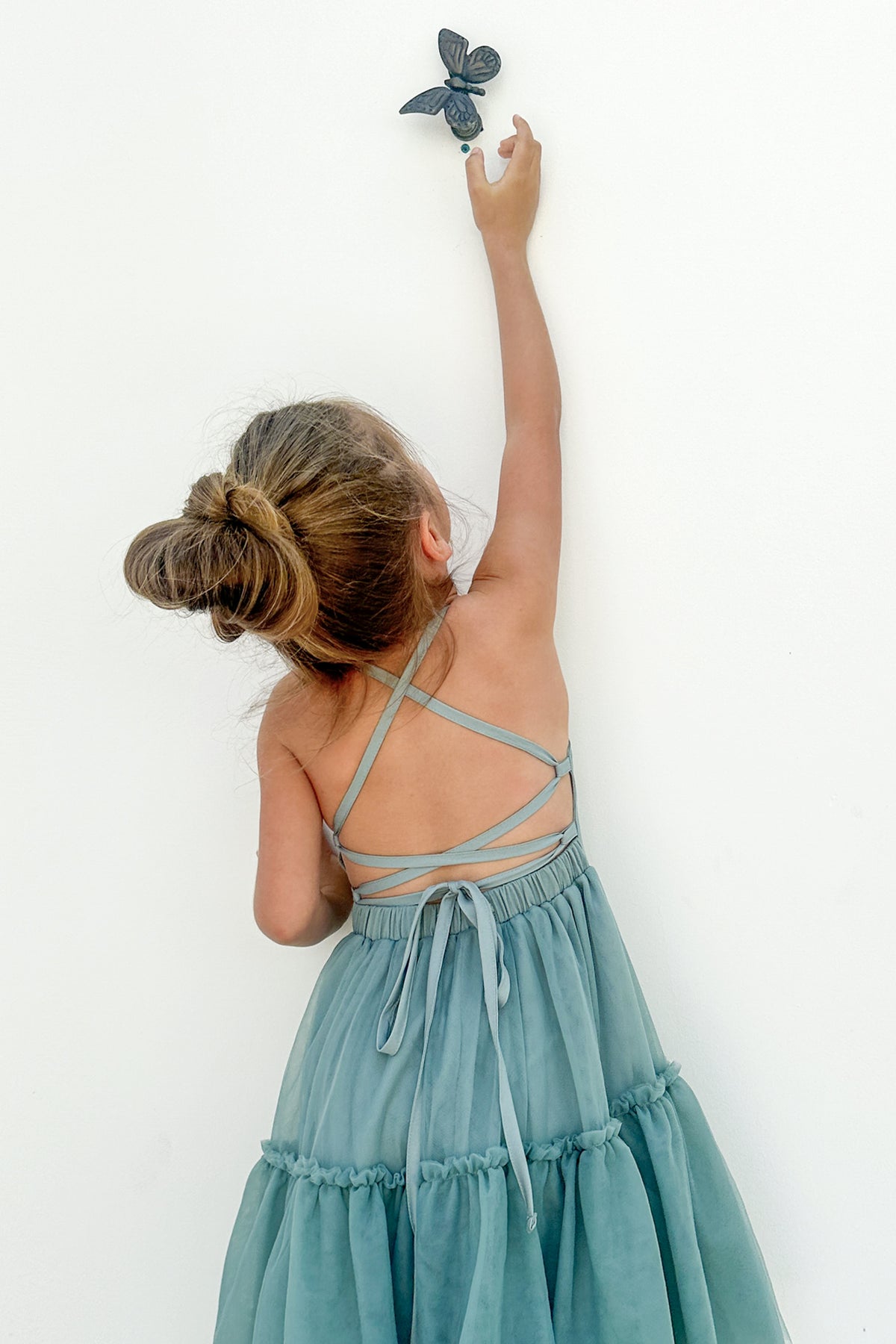 SS Girl's Dress Wendy Dress (soft teal tulle)